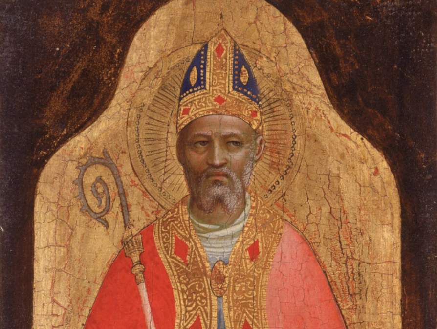 San Nicolás de Bari, evocado en una pintura de Fra Angélico.