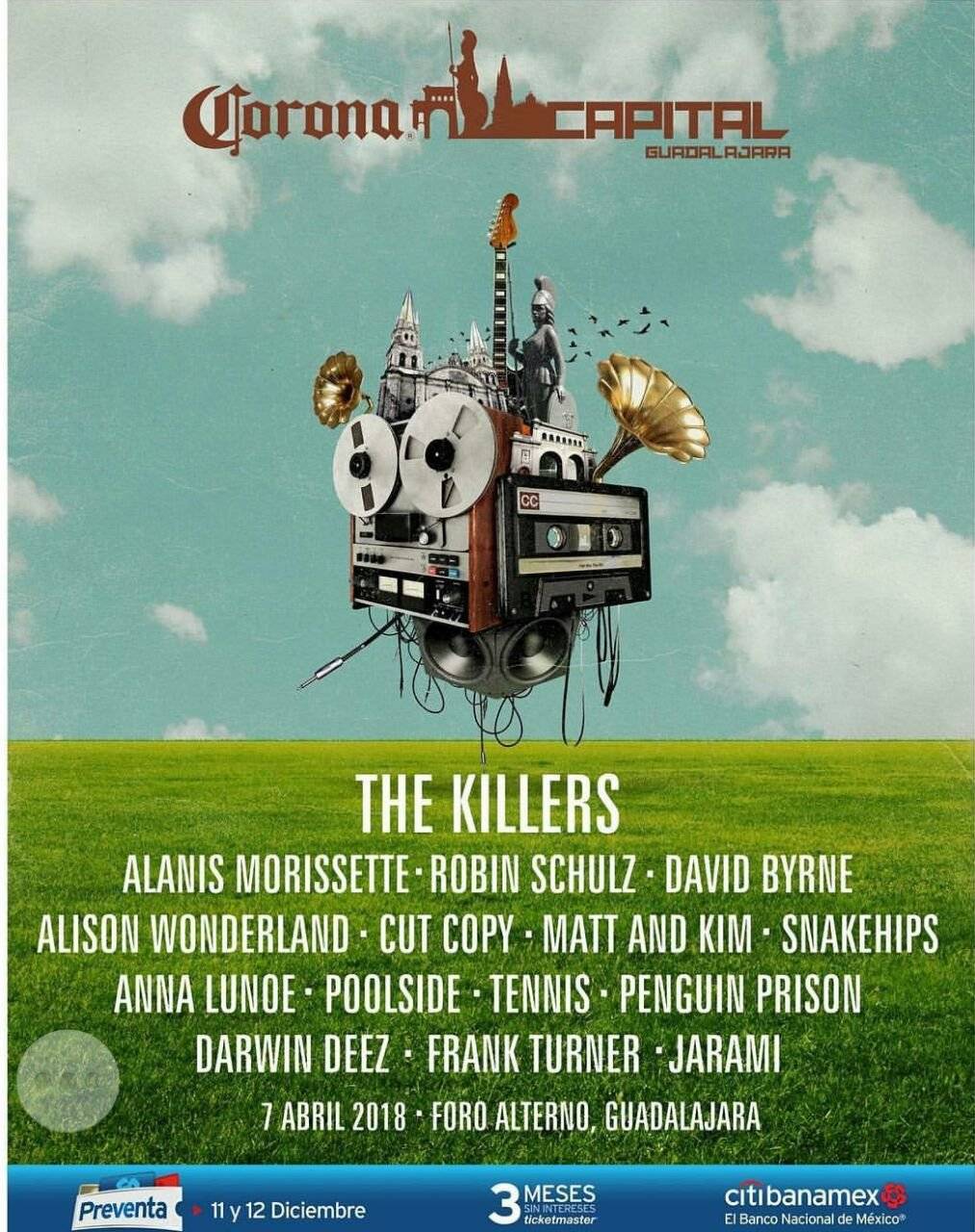 The Killers encabeza el Corona Capital GDL 2018
