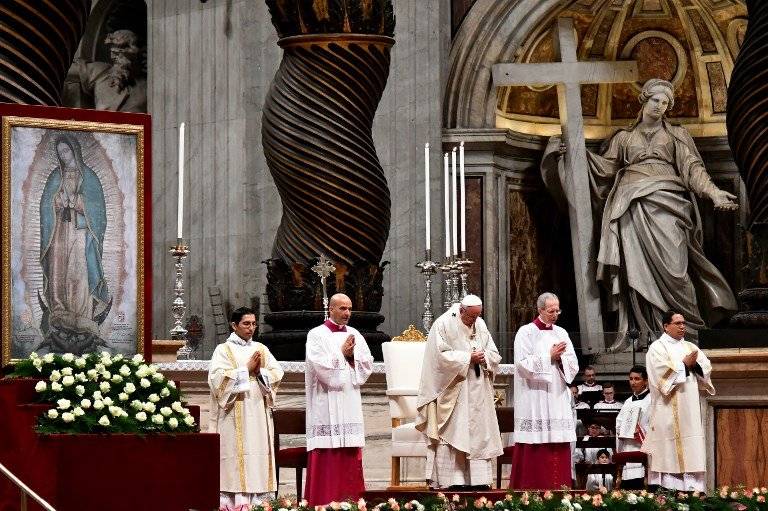 Misa del papa Francisco el 12 de diciembre de 2017