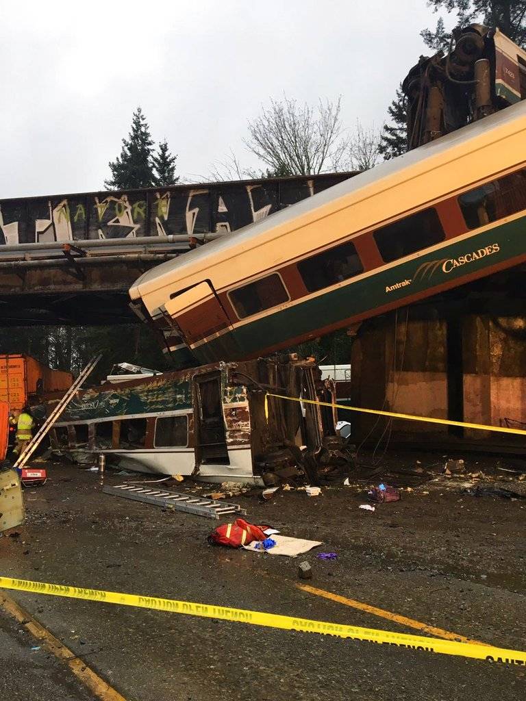 Descarrilamiento de tren en Washington