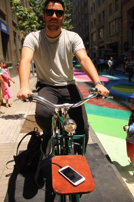 Bicis que recargan celulares