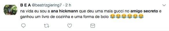 reações Twitter