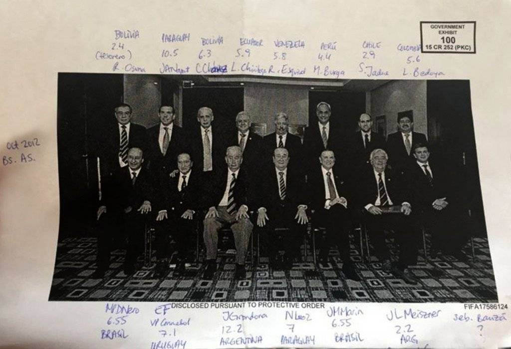 Foto de los representantes de la Conmebol