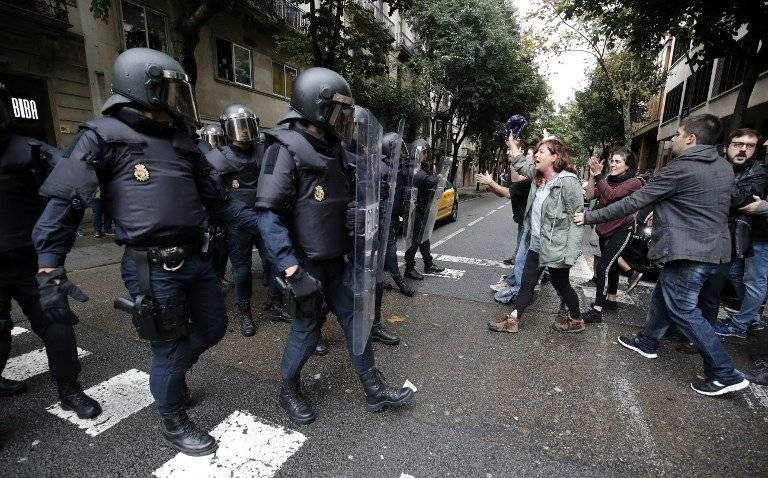 Represión policial en Cataluña