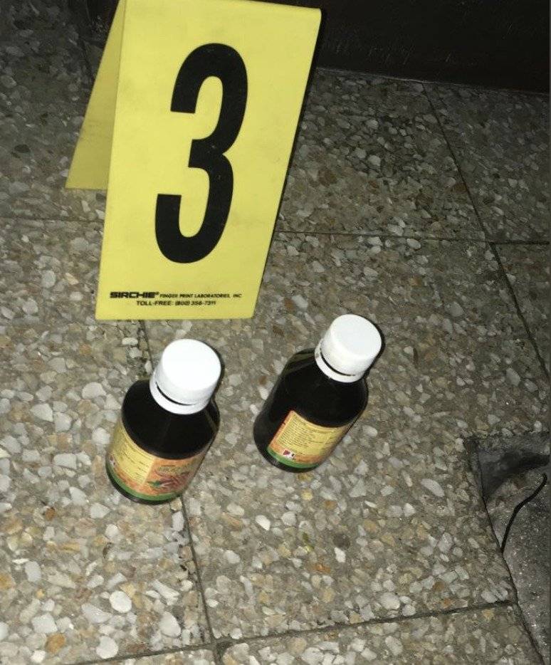 Drogas en frasco de medicina