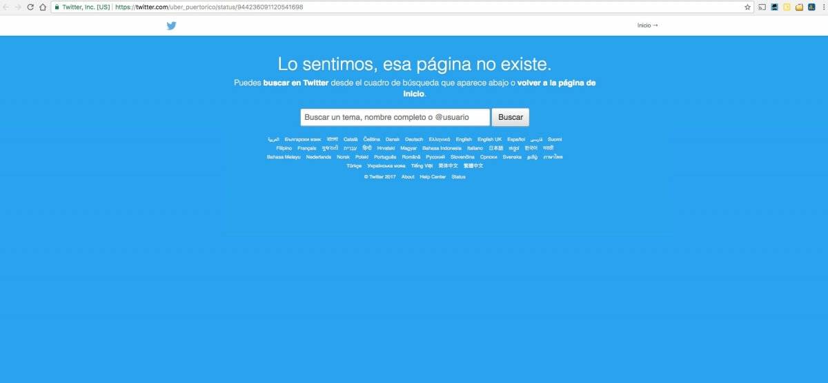 Captura de pantalla: Twitter @Uber Puerto Rico