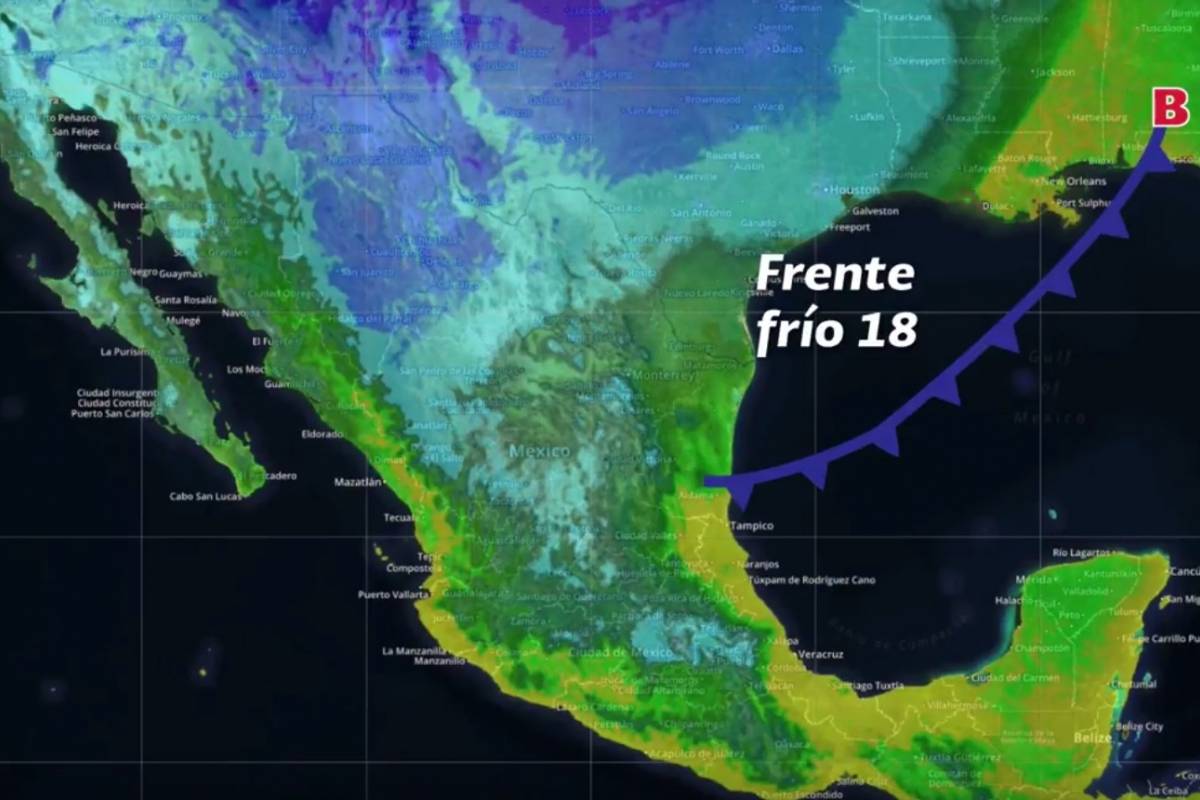 Frente frío número 18 provocará temperaturas bajo cero