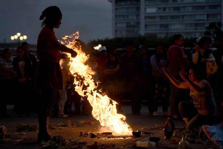 Protestas frente al Palacio Nacional