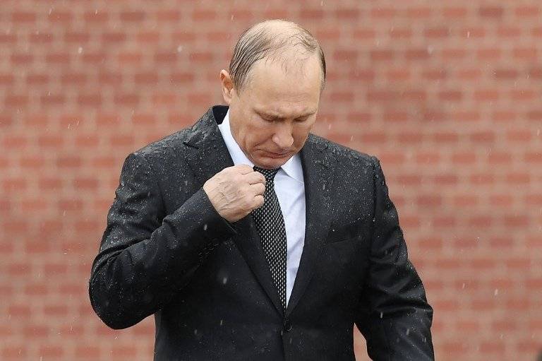Vladimir Putin empapado