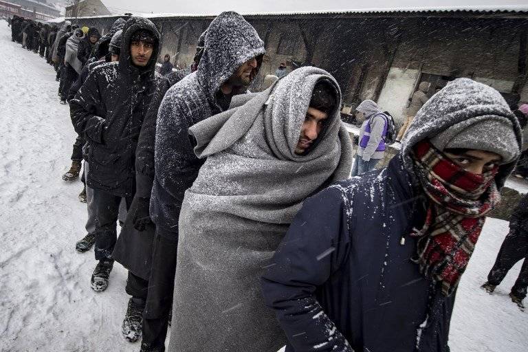 Migrantes en Belgrado