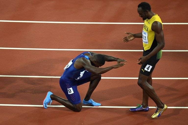 Justin Gatlin y Usain Bolt