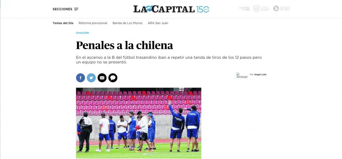 La Capital hizo una notable analogía
