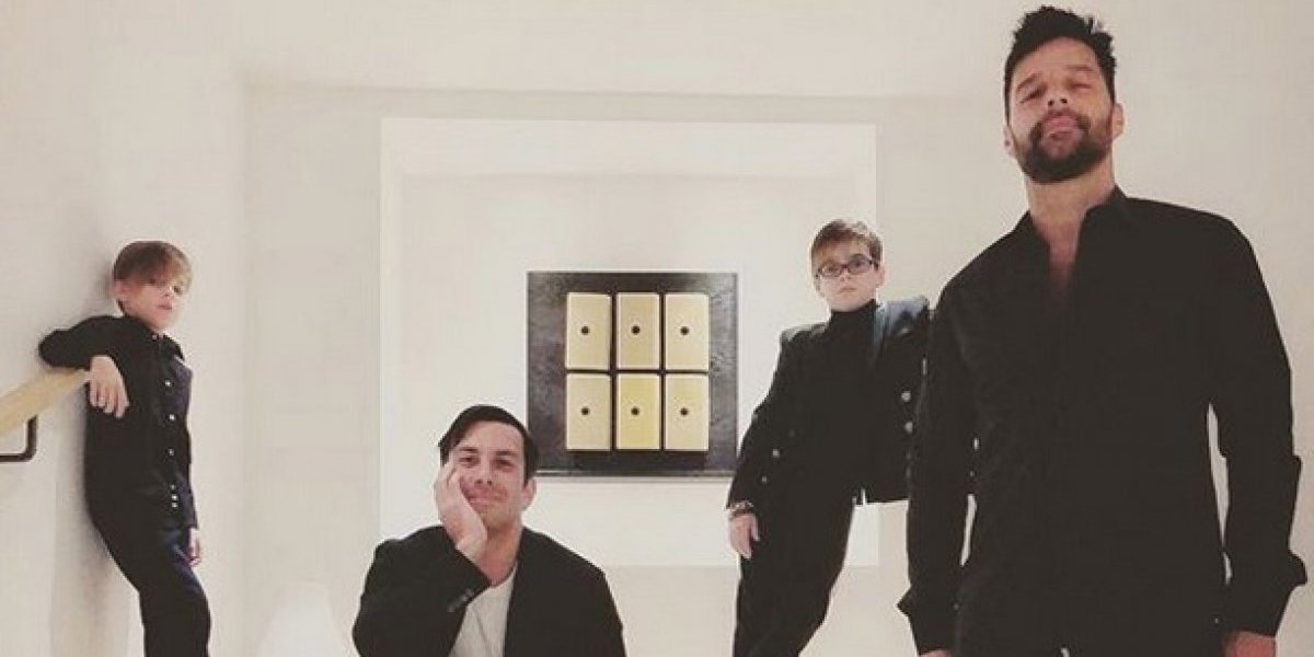 Ricky Martin presume a los hombres de su vida