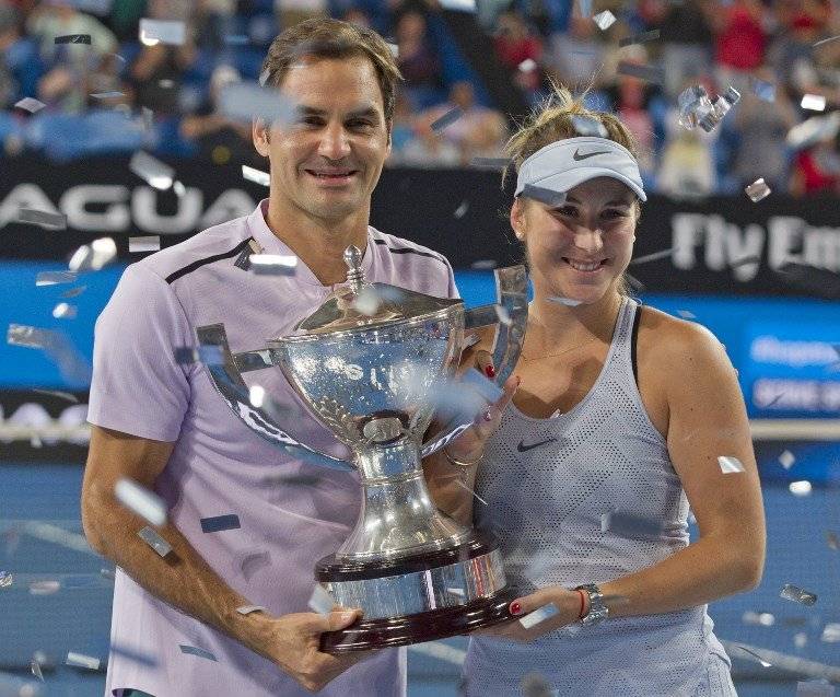 Roger Federer y Belinda Bencic