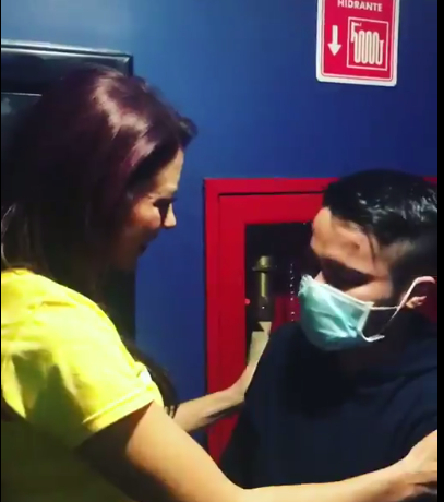 Fernanda conoció a su ahijado.