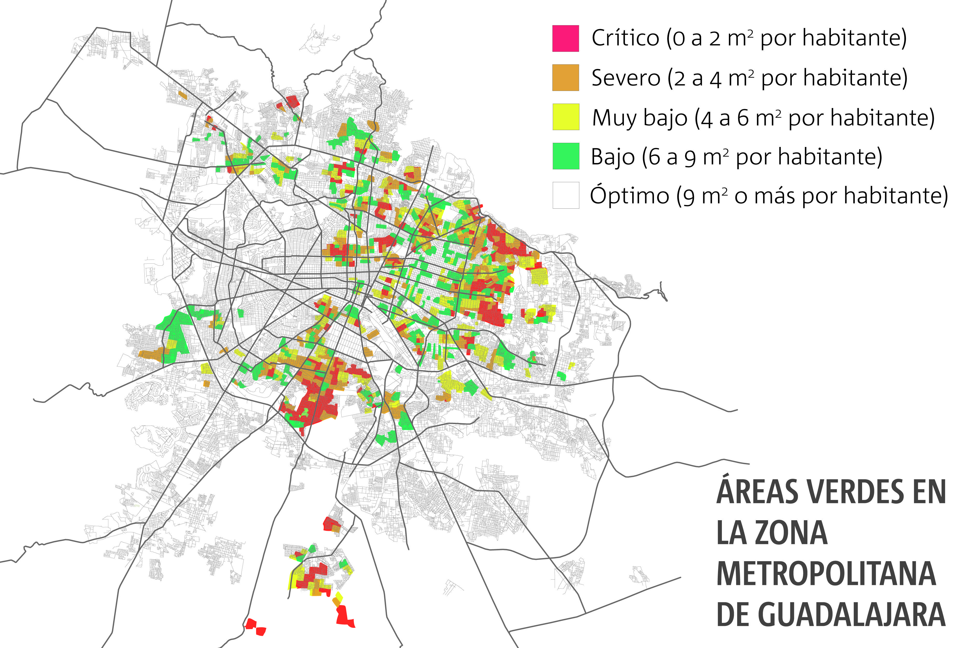 La Zona Metropolitana de Guadalajara padece la falta de áreas verdes