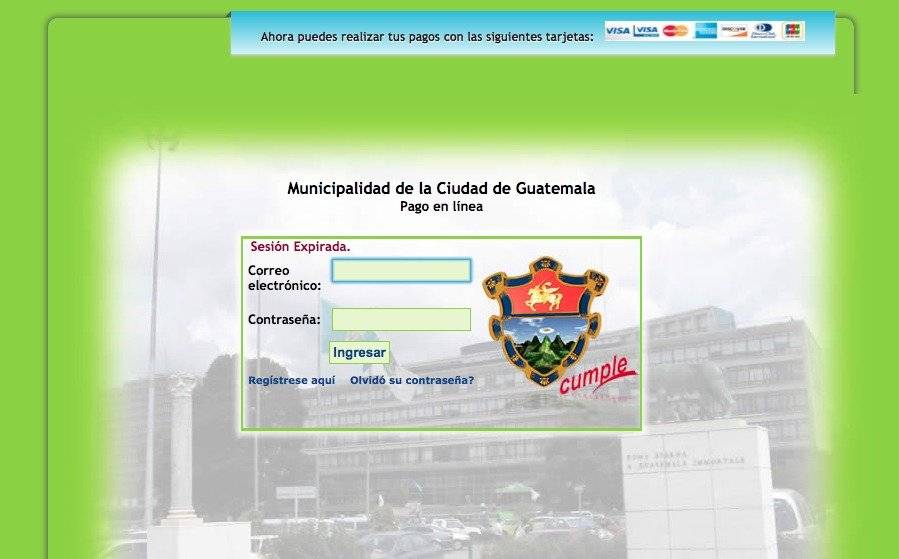 Pago en línea de boleto de ornato