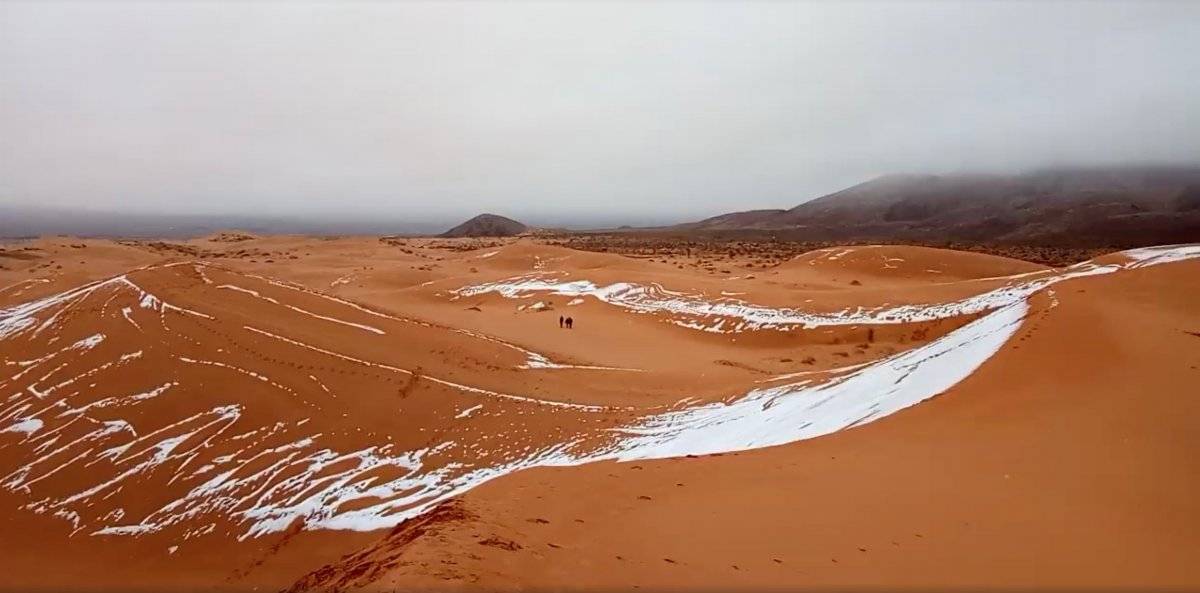 Neve no deserto do Saara 2018