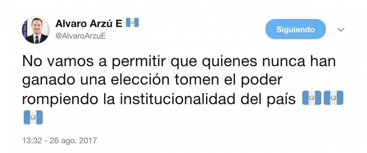 Mensaje Álvaro Arzú Escobar