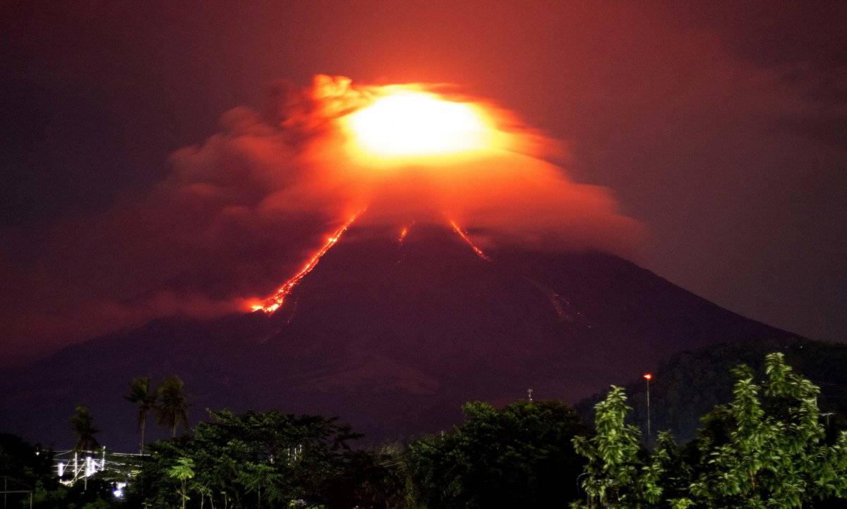 Volcán Mayón en Filipinas