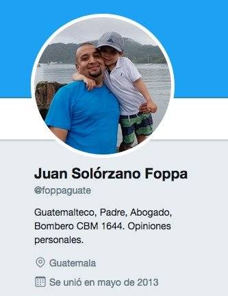 Perfil de Twitter de Solórzano Foppa