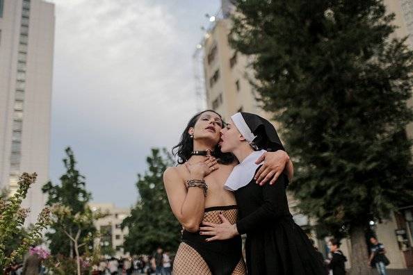 Manifestación por la venida del Papa Francisco a Chile.