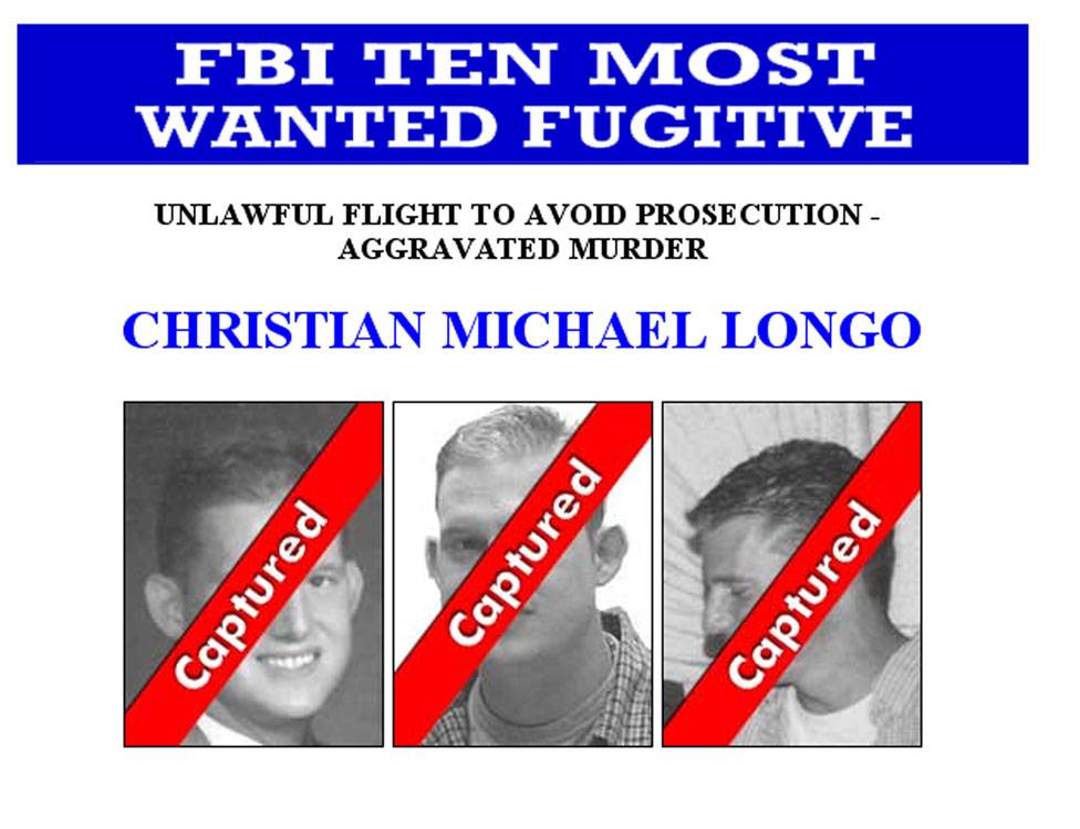  Christian Longo en un aviso de los diez más buscados del FBI