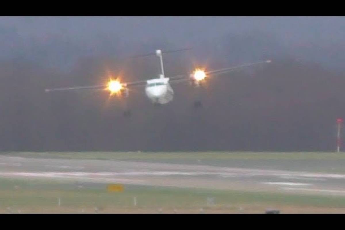 Video: El sorprendente aterrizaje de este avión en medio de huracán que azota a Alemania