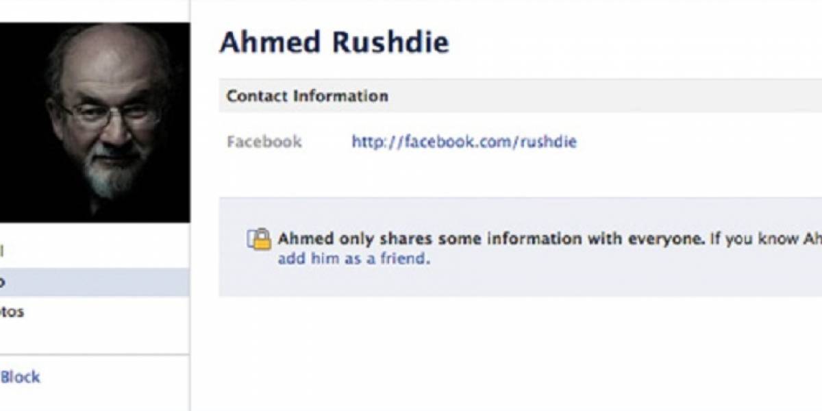 Facebook “obliga” al escritor Salman Rushdie a llamarse 'Ahmed Rushdie'