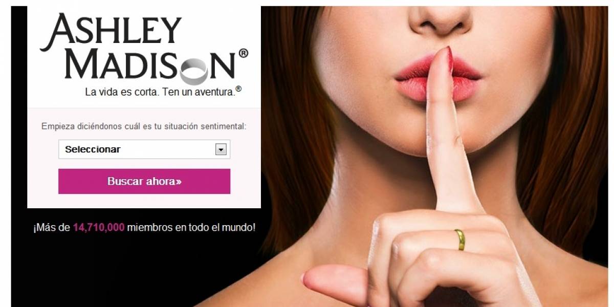 Hackers aseguran que robaron datos de usuarios de sitio de citas para infieles