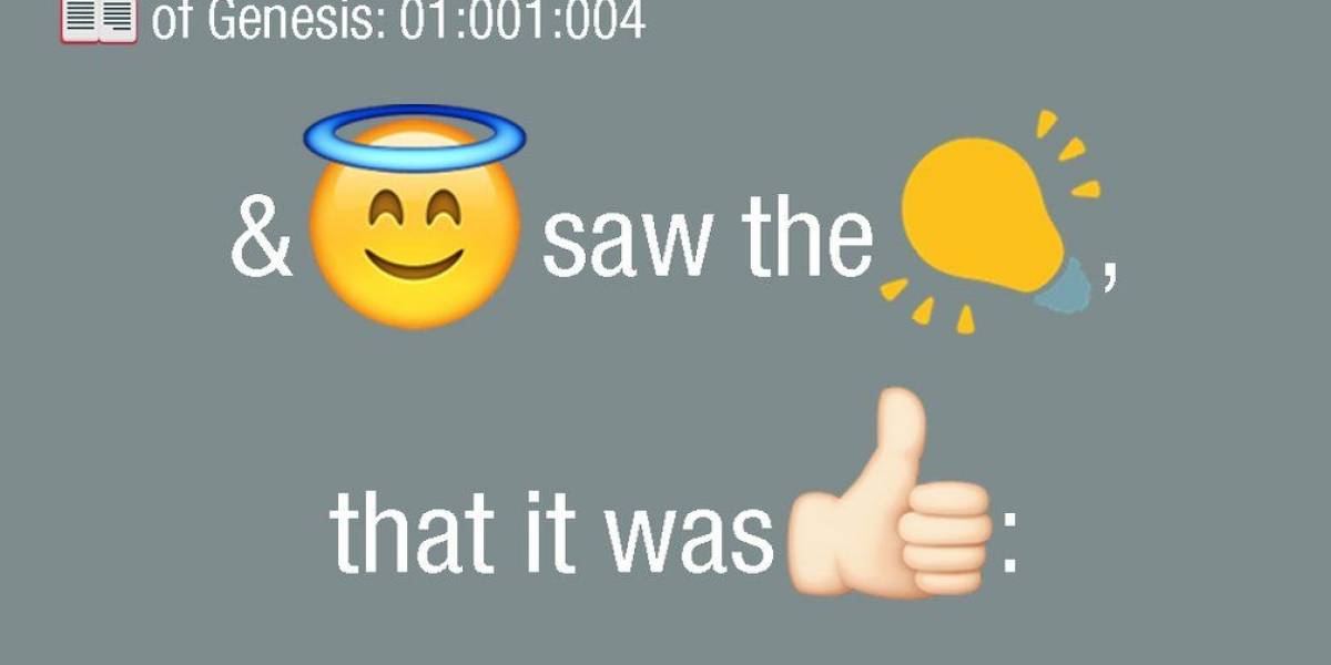 Llegó la Biblia traducida a emojis