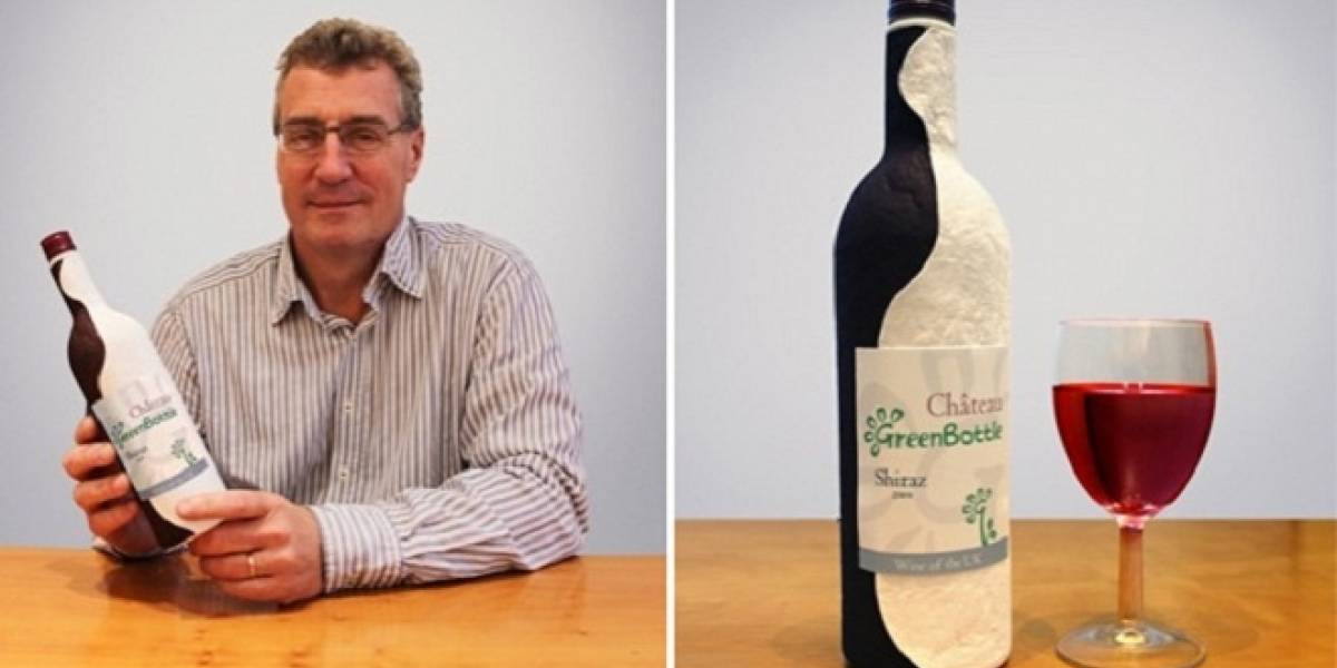 ¿Tomarías vino envasado en una botella de papel?