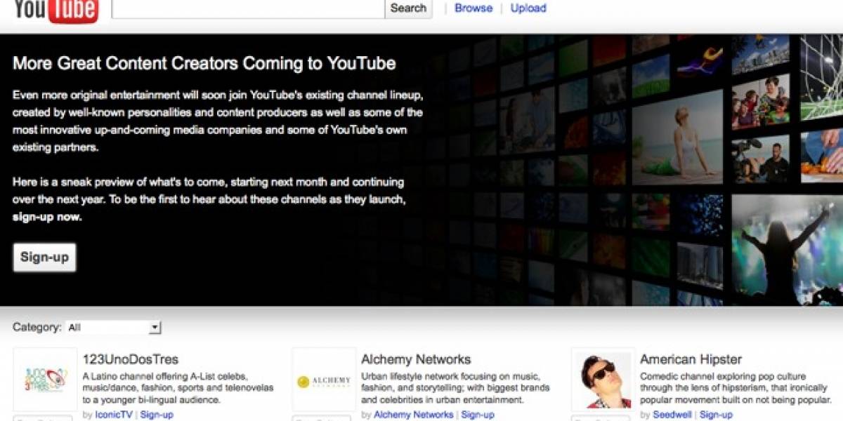 YouTube lanzará más de 100 canales de contenido