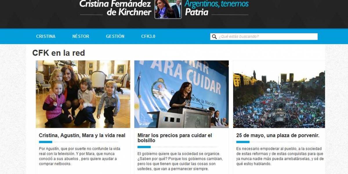 Argentina: La presidenta Cristina Kirchner tiene blog personal