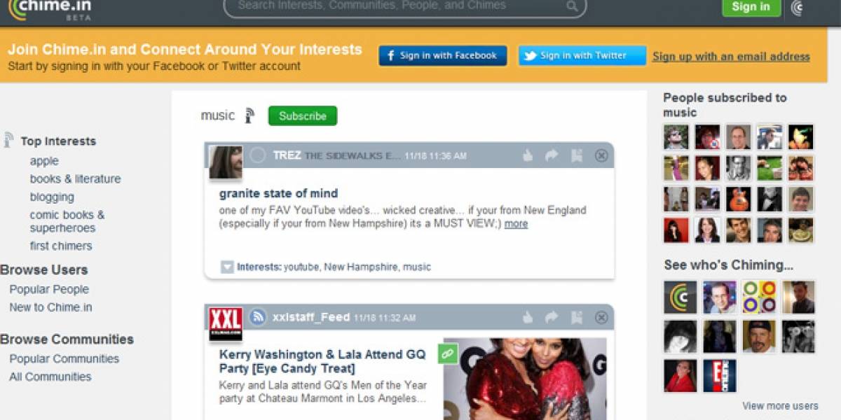 Chime.in, la red social que le paga a sus usuarios