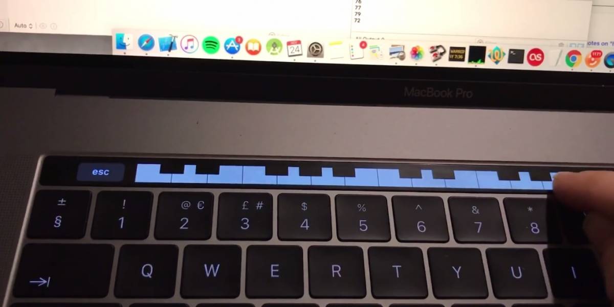 Puedes tocar piano con el Touch Bar del nuevo MacBook Pro