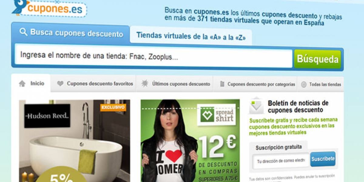 Cupones.es: Descuentos para compras en Internet en toda España