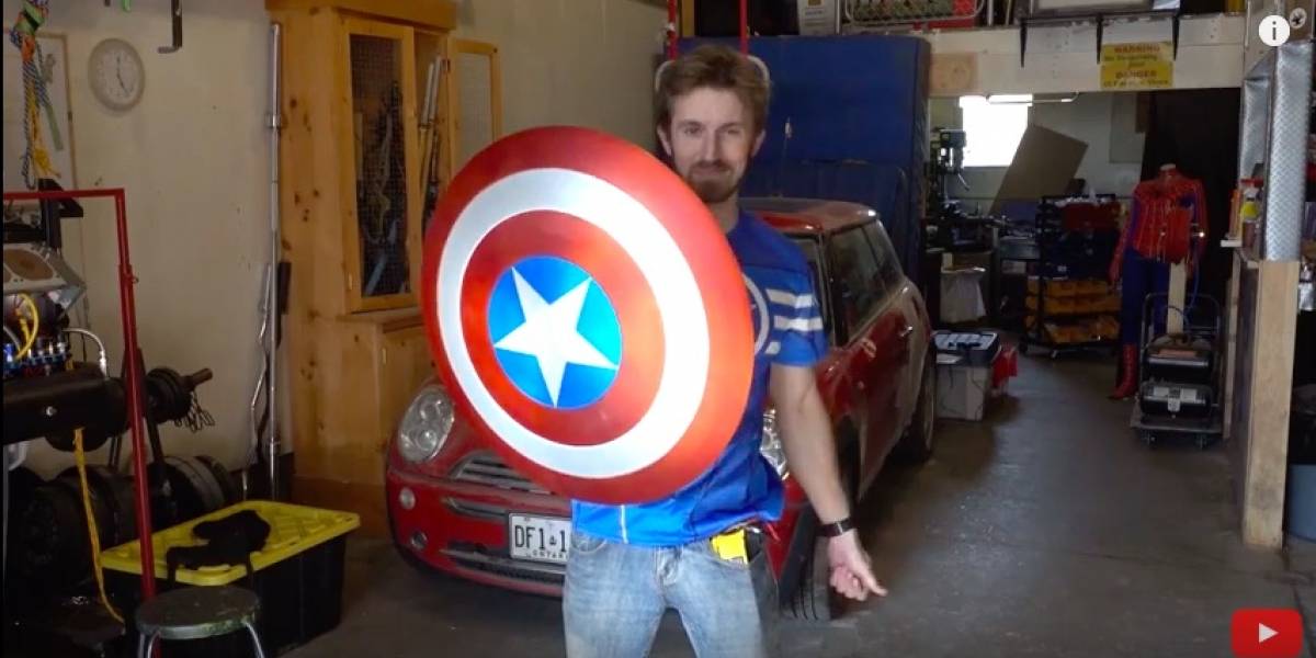 Fanático crea una réplica funcional del escudo del Capitán América
