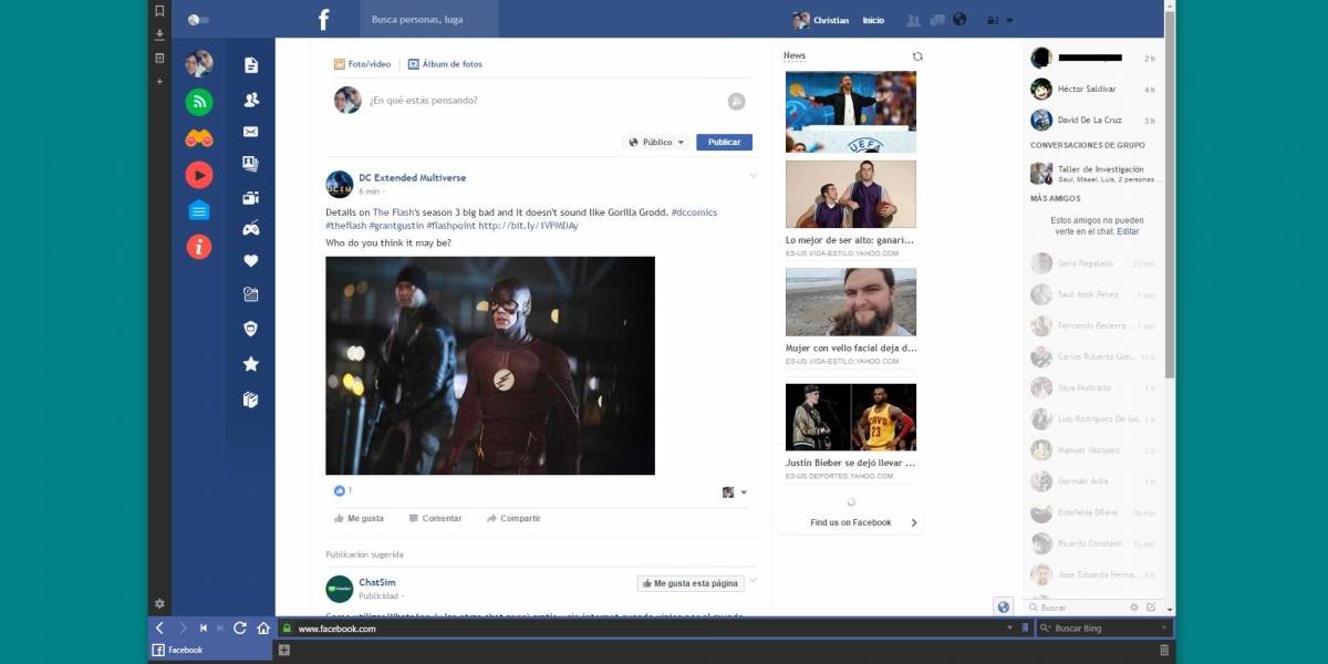 Flatbook te ofrece una versión más limpia y moderna de Facebook