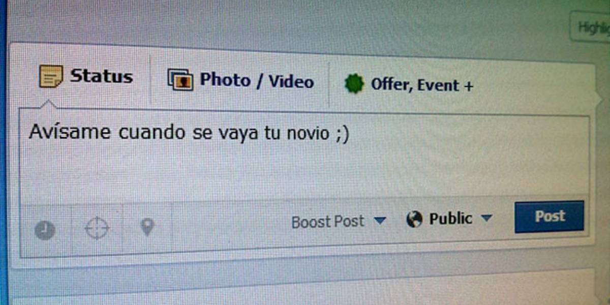 Facebook permitiría mandar mensajes desde la sección donde actualizas tu estado
