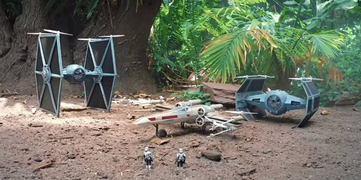 R2-D2 controla un X-Wing en este corto de Star Wars grabado con drones