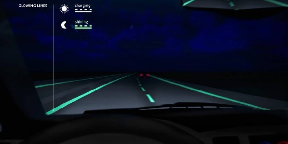 La carretera con pintura fluorescente fue un fracaso