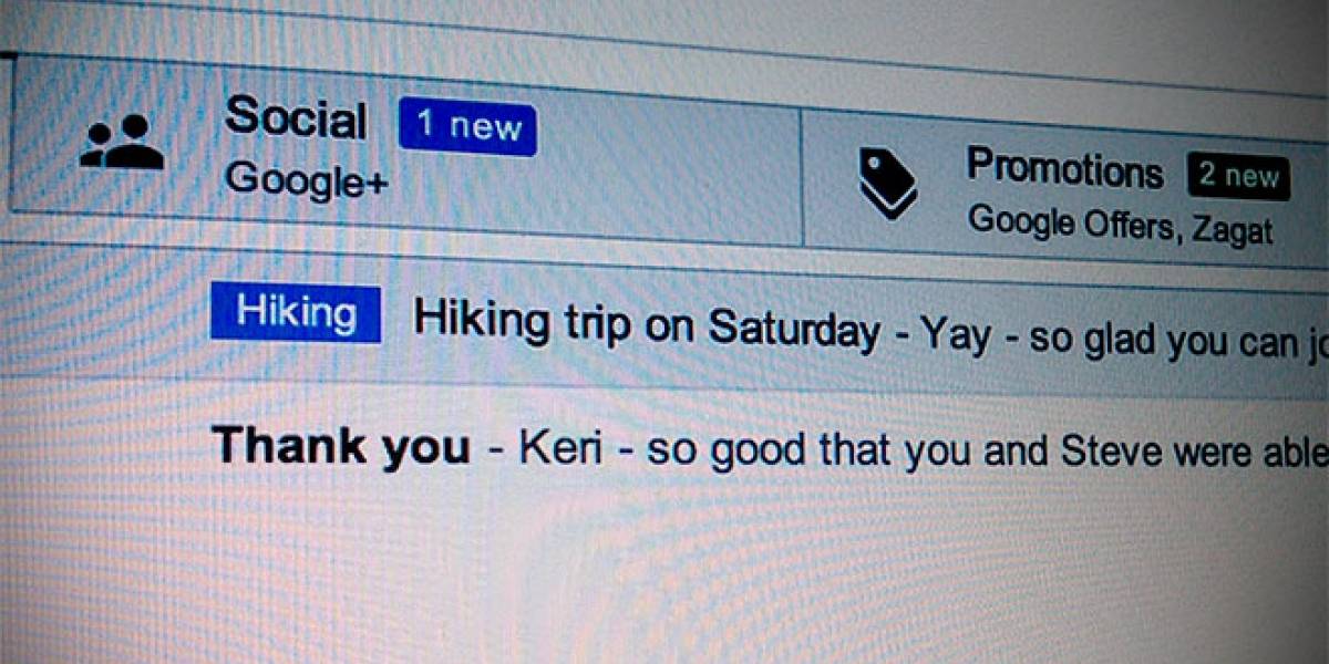 Gmail se actualiza con una nueva Bandeja de Entrada
