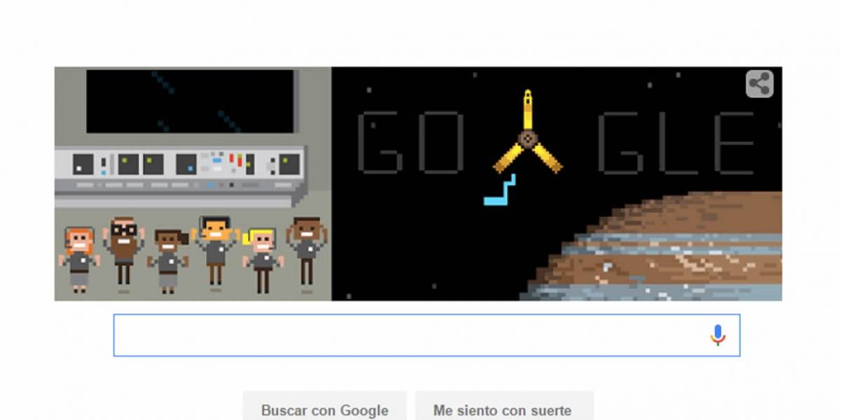 Google celebra la llegada de Juno a Júpiter con doodle animado