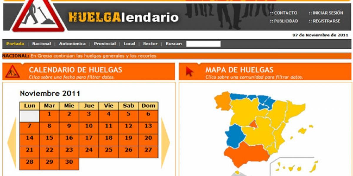 Huelgalendario: Un calendario Web de las huelgas en España