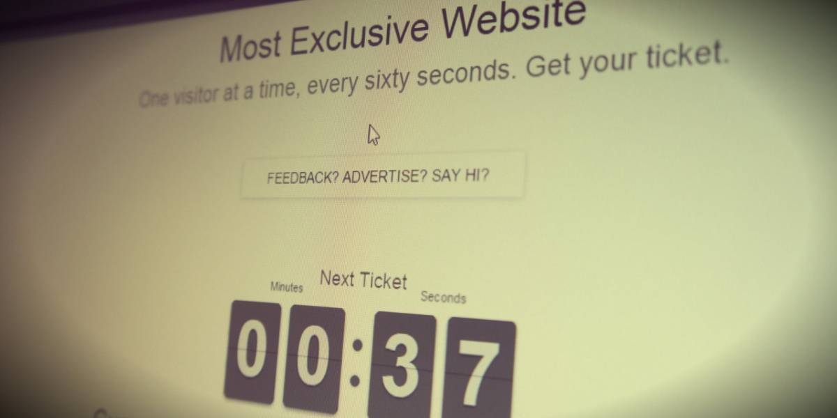 Al sitio web más exclusivo del mundo solo ingresa una persona a la vez