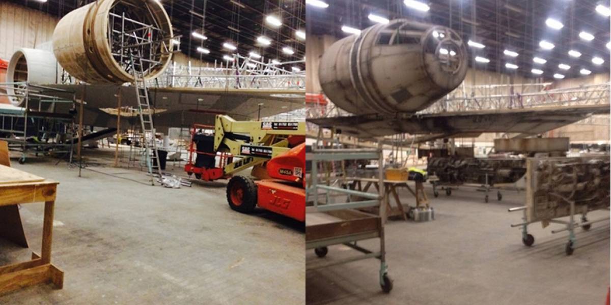 Fotos filtradas del Halcón Milenario en set de construcción de Star Wars: Episodio VII
