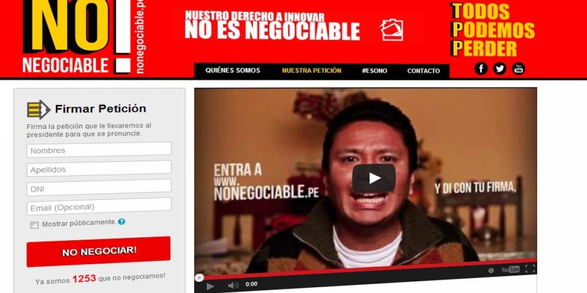 "Nuestros derechos no son negociables", le dicen peruanos a Humala por el acuerdo TPP