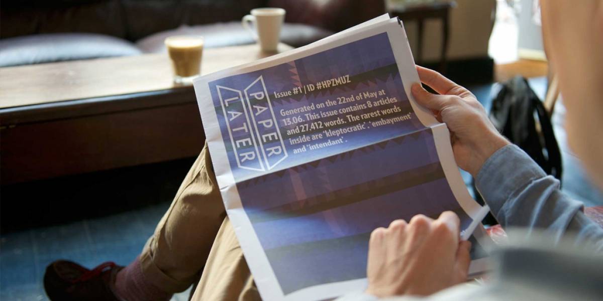 PaperLater ofrece imprimirte Internet y enviarlo a tu casa como un periódico