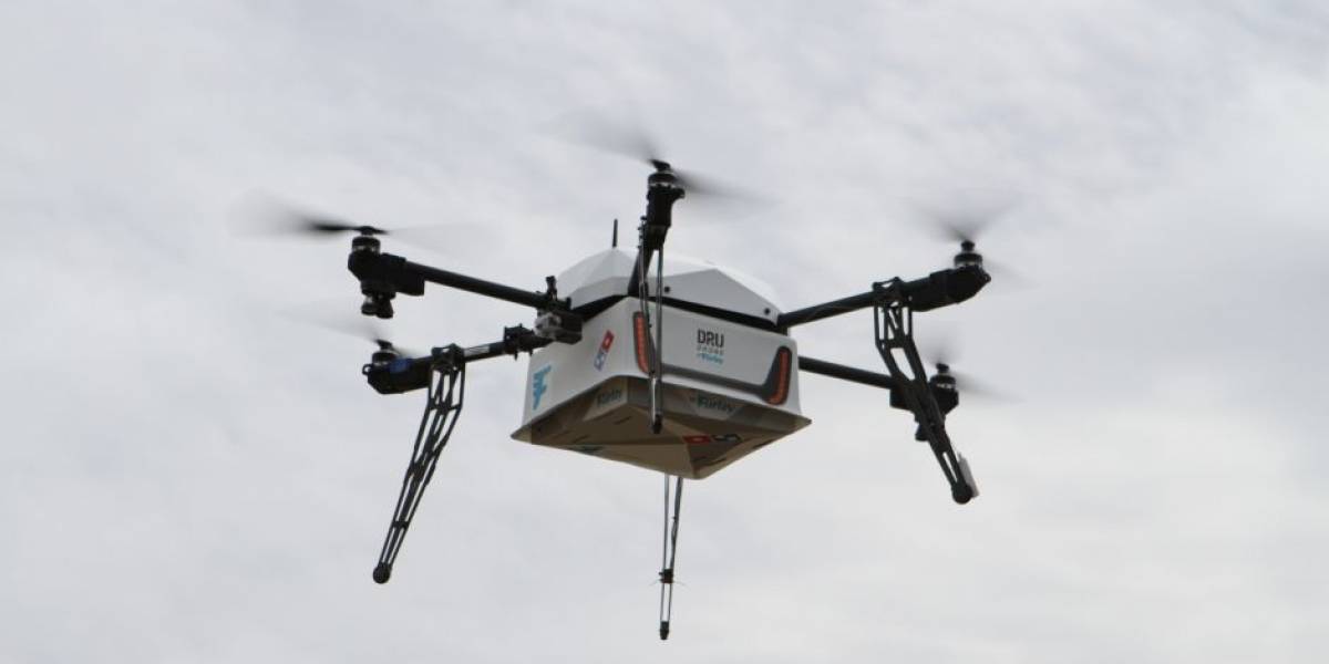 Entregan con éxito la primera pizza enviada por un dron